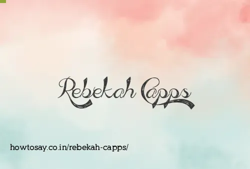 Rebekah Capps