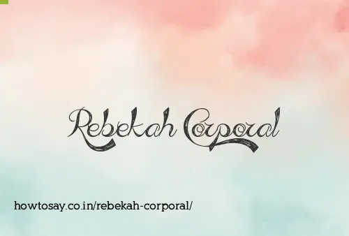 Rebekah Corporal