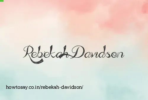 Rebekah Davidson