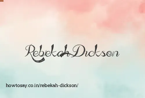 Rebekah Dickson
