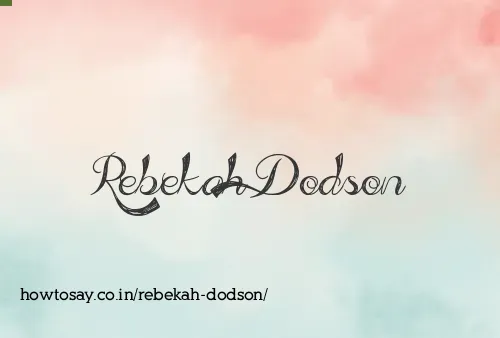 Rebekah Dodson
