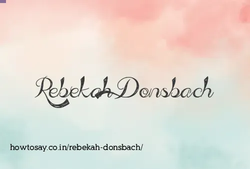 Rebekah Donsbach