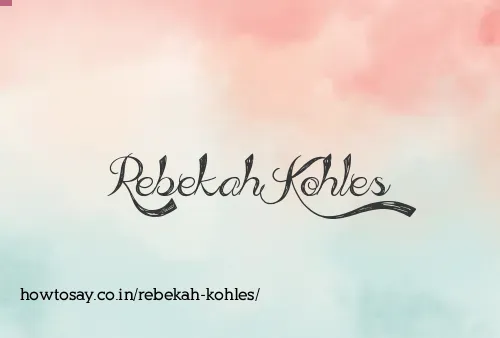 Rebekah Kohles