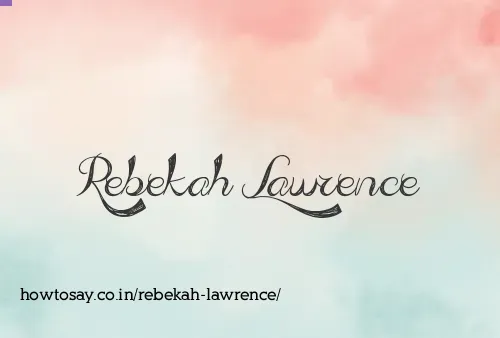 Rebekah Lawrence