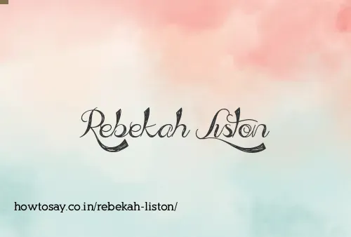 Rebekah Liston