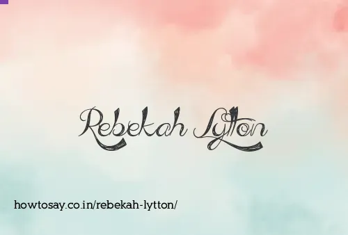 Rebekah Lytton