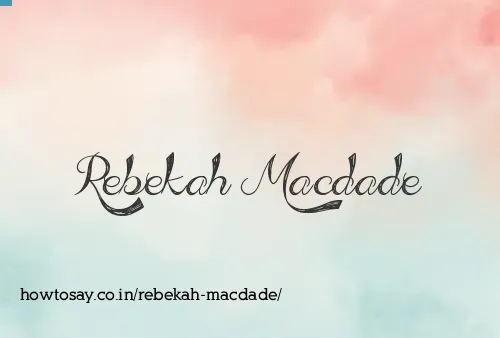 Rebekah Macdade