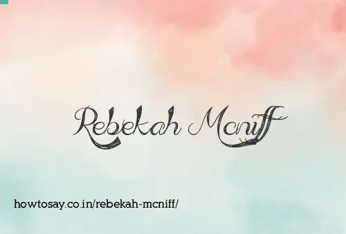Rebekah Mcniff