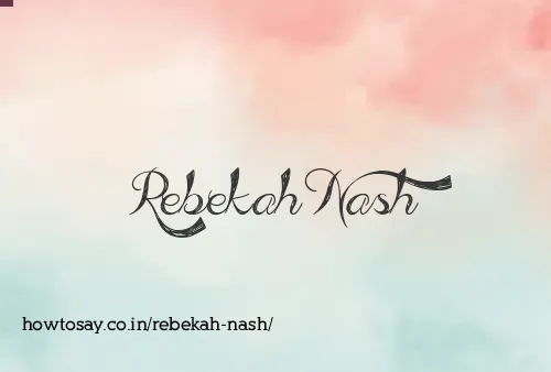 Rebekah Nash