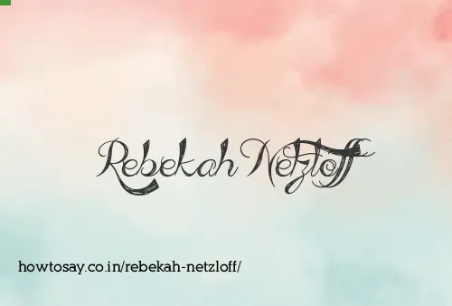 Rebekah Netzloff
