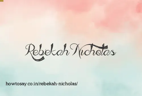 Rebekah Nicholas