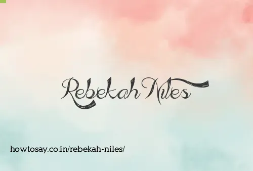 Rebekah Niles