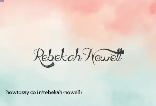 Rebekah Nowell