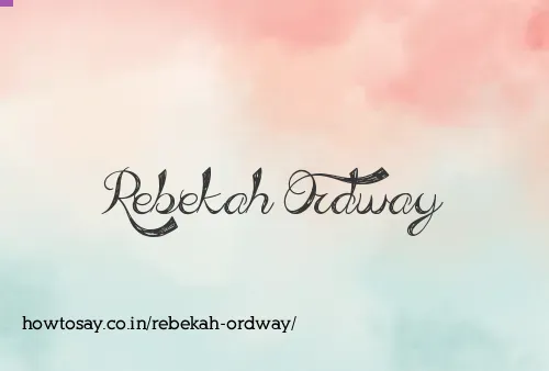 Rebekah Ordway