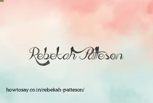 Rebekah Patteson