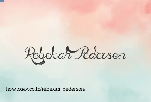 Rebekah Pederson