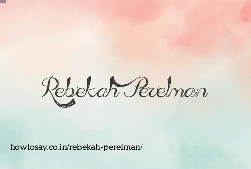 Rebekah Perelman