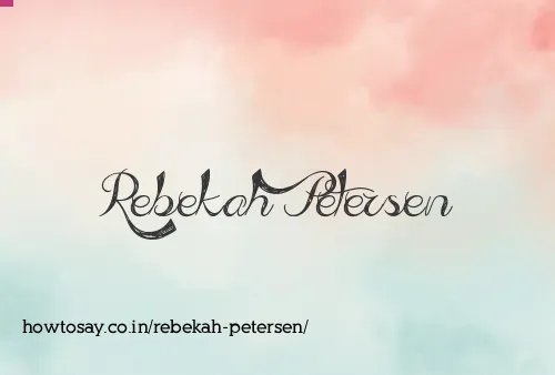 Rebekah Petersen
