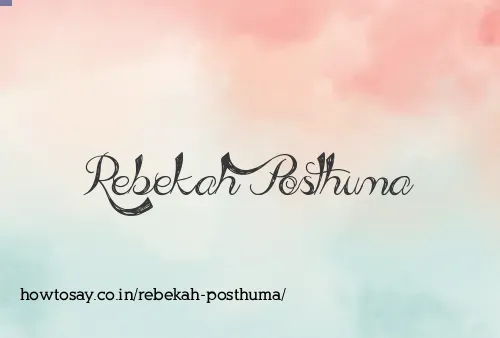 Rebekah Posthuma