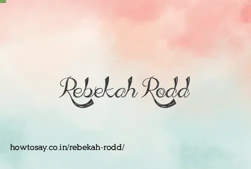 Rebekah Rodd