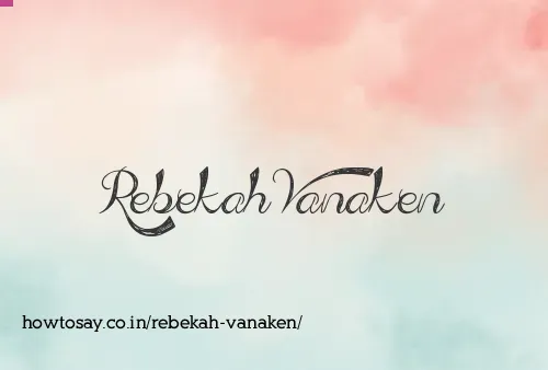 Rebekah Vanaken