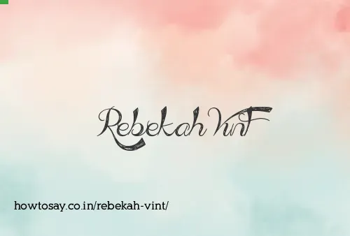 Rebekah Vint