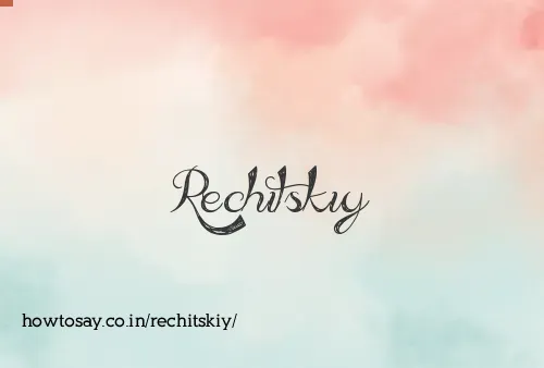 Rechitskiy