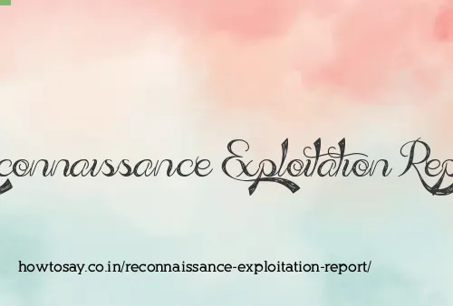 Reconnaissance Exploitation Report