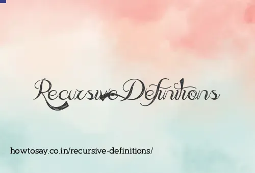 Recursive Definitions