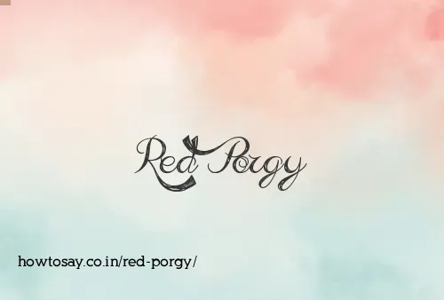 Red Porgy