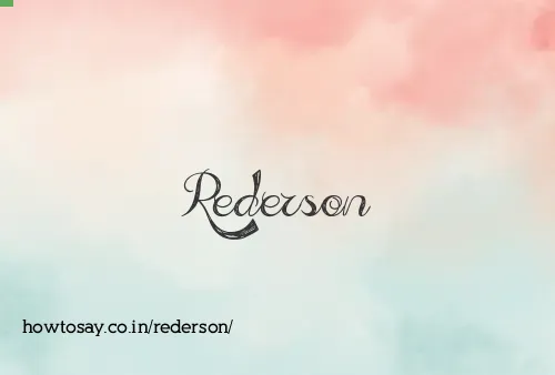 Rederson