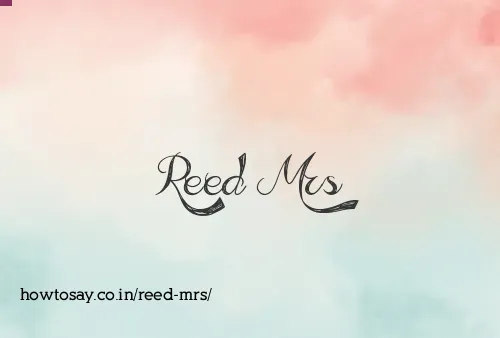 Reed Mrs