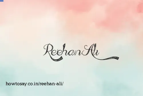 Reehan Ali