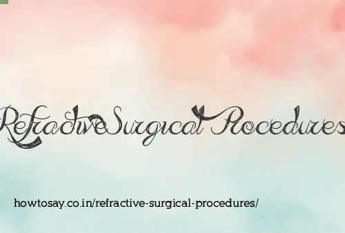 Refractive Surgical Procedures