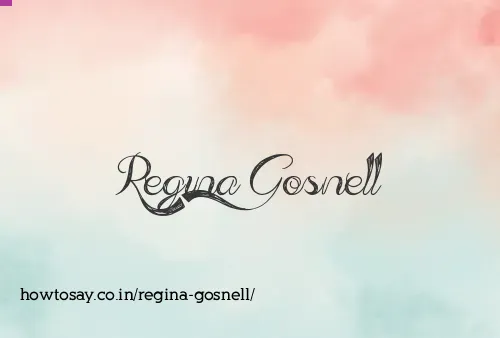 Regina Gosnell