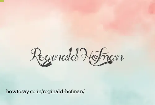 Reginald Hofman