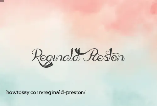 Reginald Preston
