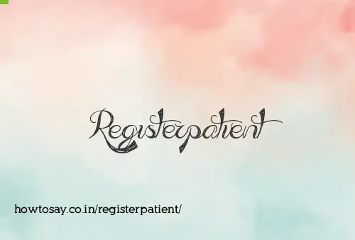 Registerpatient