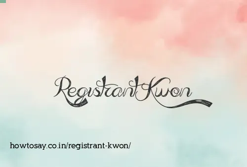 Registrant Kwon
