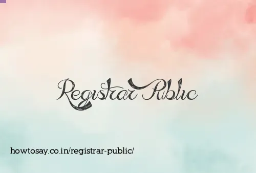 Registrar Public