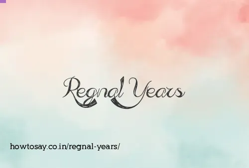 Regnal Years
