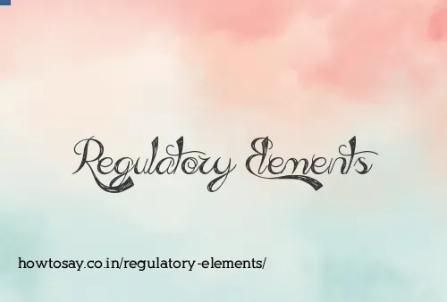 Regulatory Elements
