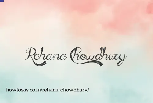 Rehana Chowdhury