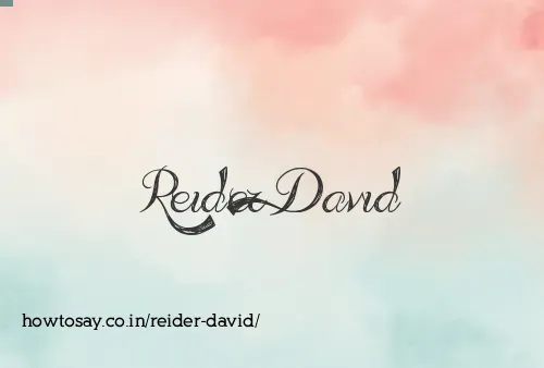 Reider David
