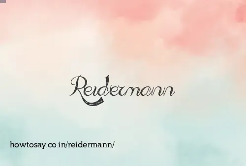 Reidermann