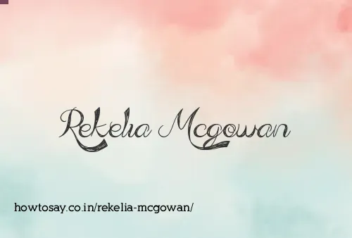 Rekelia Mcgowan
