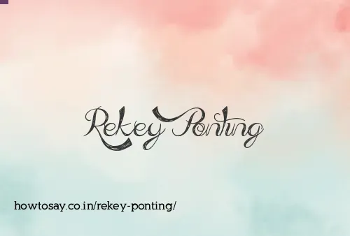 Rekey Ponting