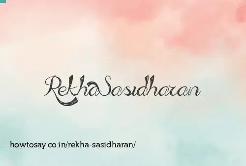 Rekha Sasidharan