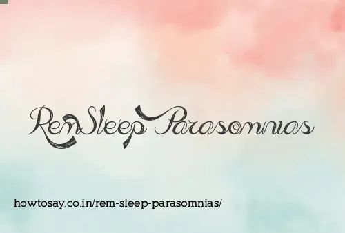 Rem Sleep Parasomnias