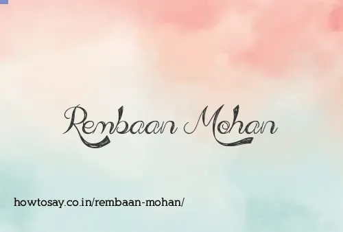 Rembaan Mohan